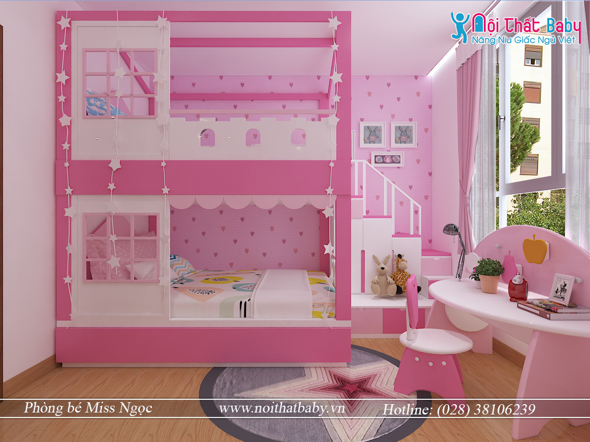 Những mẫu giường tầng đáng yêu cho bé